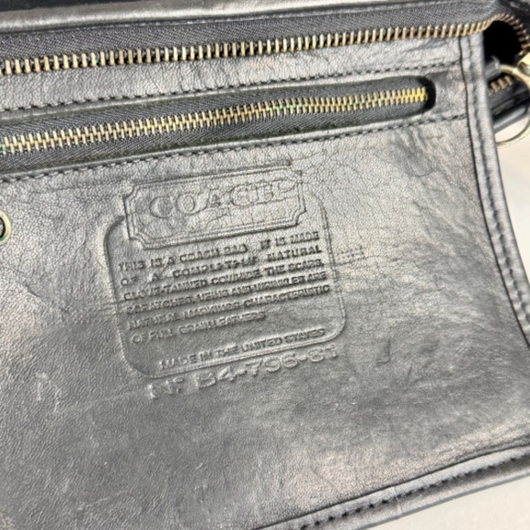 Vintage 1990s Black Leather Patricia's Legacy Coach Saddle Style Shoulder Bag - Picture 14 of 15